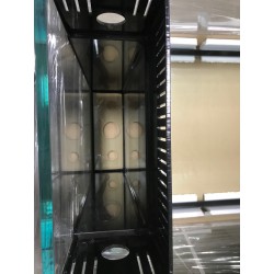 72x36x36" Peninsula With Alloy White Stand ( 400Gal ) Low Iron Glass
