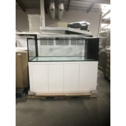 72x36x36" Peninsula With Alloy White Stand ( 400Gal ) Low Iron Glass