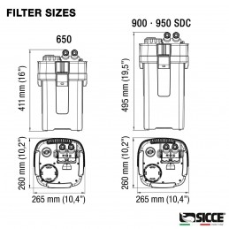 Mega Filtra 950 SDC Canister Filter - Sicce