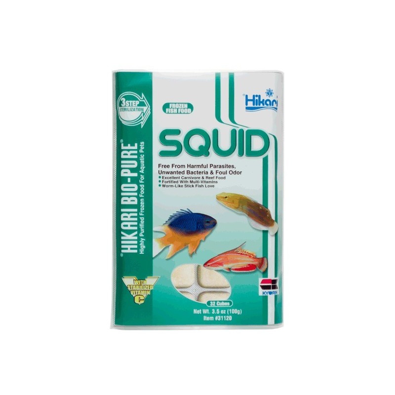 Hikari Frozen Squid Sticks (3.5oz) Cube