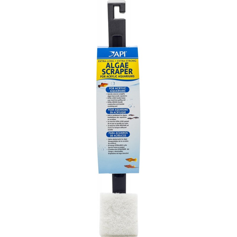 Glass Extra Long Algae Scraper for Aquariums - API