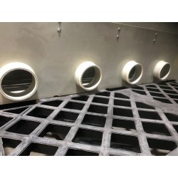 60" Bakki Shower W/ 4 x 4" Outlet