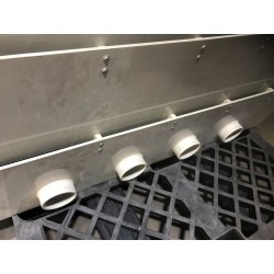 60" Bakki Shower W/ 4 x 4" Outlet