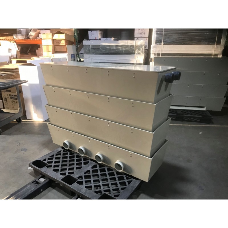 60" Bakki Shower W/ 4 x 4" Outlet