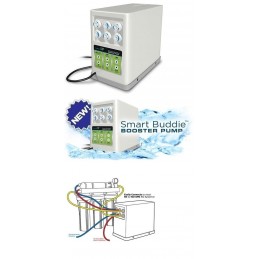 Aquatic Life Smart Buddie Booster Pump for 50-100 GPD Reverse Osmosis Systems