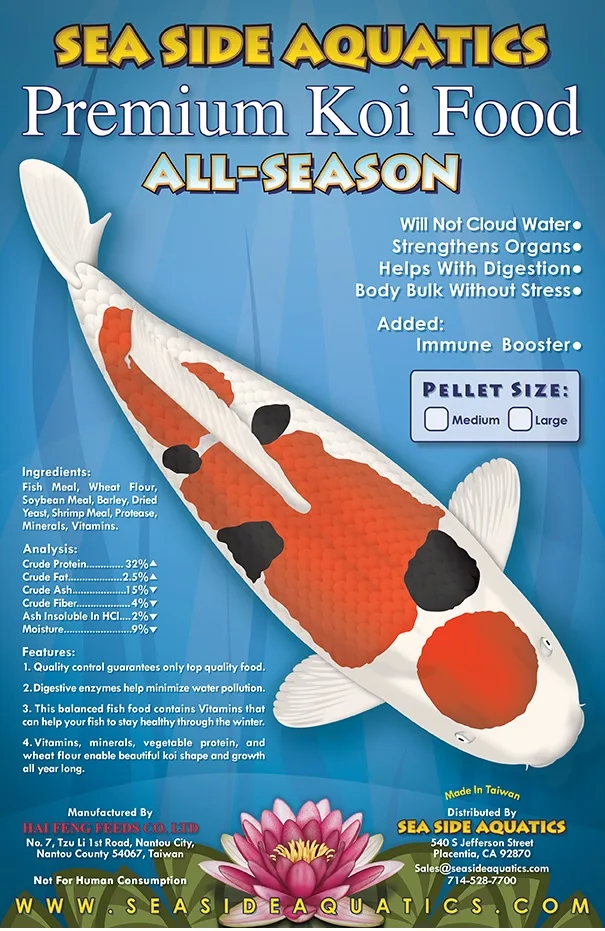 Premium Koi Food 5kg All Season – Sea Side Aquatics