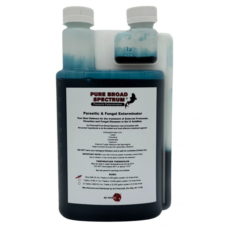 (image for) Pure Broad Spectrum Parasitic & Fungal Exterminator 32oz - Koi Fish Parasite Treatment Koi Pharma