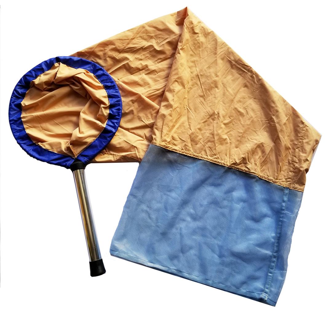 (image for) Koi Sock Net w/ Aluminum Handle 12" Diameter TAN COLOR (X LONG)